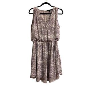 White House Black Market Sleeveless Snakeskin Print Studded Chiffon Dress Size 6
